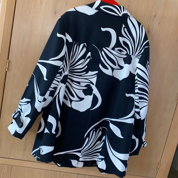 INC International Concepts 2X Plus Size Jacket Coat Black & White Modern Style - Picture 3 of 5